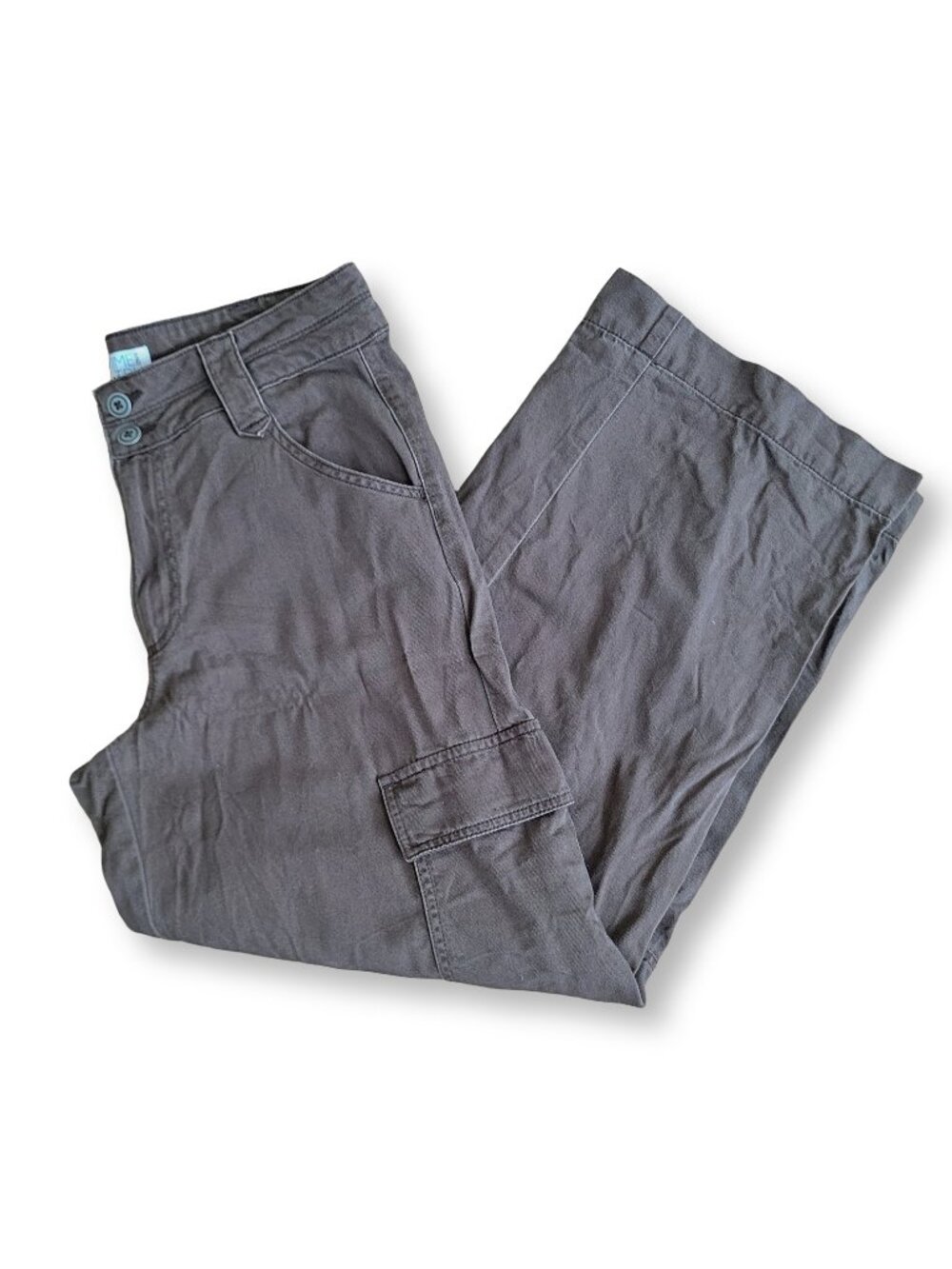 Time and Tru Brown Cargo Wide Leg Utility Trousers Pants (6)